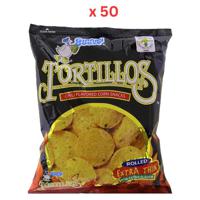 Granny Goose Tortillos Chips Chilli Flavour, 100 Gm Pack Of 50 (UAE Delivery Only)