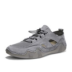 Men's Sandals Crochet Leather Shoes Sporty Casual Beach Daily Outdoor Walking Shoes Trail Running Shoes Nappa Leather Cowhide Breathable Handmade Non-slipping Booties / Ankle Boots White Black Beige miniinthebox