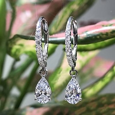 Women's Zircon Hoop Earrings Fine Jewelry Pear Cut Precious Elegant Stylish Earrings Jewelry 1# 2# 3# For Gift Festival 1 Pair Lightinthebox Women's Zircon Hoop Earrings Fine Jewelry Pear Cut Precious Elegant Stylish Earrings Jewelry 1# 2# 3# For Gift Festival 1 Pair Lightinthebox