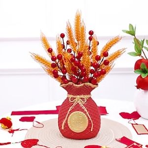 Simulating 10 Branches Of Wheat And Winter Green Fruits Suitable For Home Kitchens Restaurants Tabletops Courtyards Hotels Commercial Centers And Office Decoration. Lightinthebox