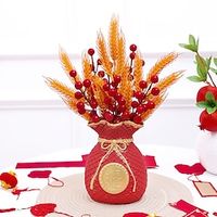 Simulating 10 Branches Of Wheat And Winter Green Fruits Suitable For Home Kitchens Restaurants Tabletops Courtyards Hotels Commercial Centers And Office Decoration. Lightinthebox - thumbnail