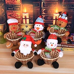 Christmas Decorative Candy Basket Christmas Table Top Children's Candy Basket Christmas Decorative Candy Christmas Table Decoration Children's Candy Basket Christmas Decorative Candy Box Lightinthebox