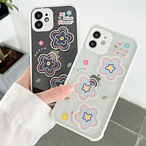 Phone Case For Apple Back Cover iPhone 12 Pro Max 11 SE 2020 X XR XS Max 8 7 Shockproof Dustproof Cartoon Graphic Flower TPU miniinthebox