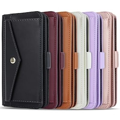 Phone Case For iPhone 15 Pro Max Plus iPhone 14 13 12 11 Pro Max Plus Back Cover Wallet Case with Stand Holder Magnetic with Lanyard Retro TPU PU Leather miniinthebox