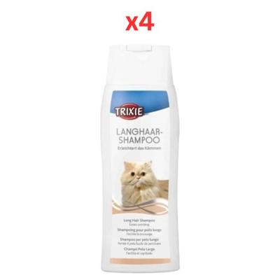 Trixie Long Haired Shampoo For Cats 250ml (Pack of 4)