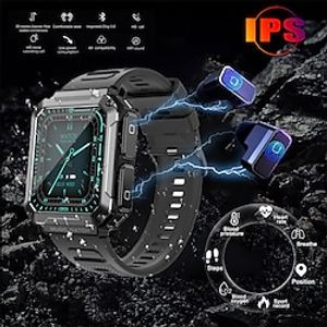 T93 Smart Watch 1.96 inch Smartwatch Fitness Running Watch Bluetooth Call Reminder Sleep Tracker Heart Rate Monitor Compatible with Smartphone Men Long Standby Waterproof Media Control IP 67 42.5mm miniinthebox