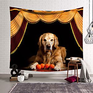Circus Curtain Wall Tapestry Art Decor Blanket Curtain Hanging Home Bedroom Living Room Decoration Dog miniinthebox