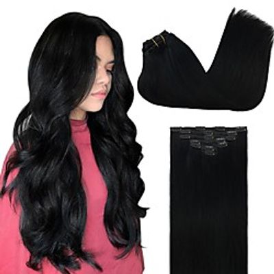 Ombre Hair Extensions Clip in Human Hair Ash Brown to Golden Blonde and Platinum Blonde Natural Clip in Human Hair Extensions Straight Thick 120g 18 Inch Lightinthebox