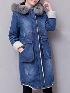 Casual Women Denim Thick Jackets