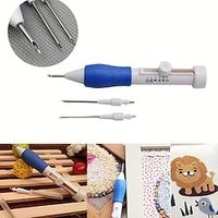1pc Magic Embroidery Pen Embroidery Pen Punch Needle Weaving Tool Fancy Interchangeable Punch Needle Sewing Accessories Tool Needlework Lightinthebox - thumbnail