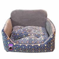 Coco Kindi Navy Star BB Fur Dog Bed - Size 50 x 40 x 35cm