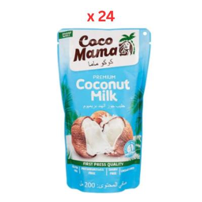 Coco Mama Premium Coconut Milk, 200 Ml Pack Of 24 (UAE Delivery Only)