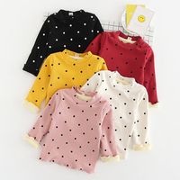 Dot Printed Baby Girls Winter Shirt