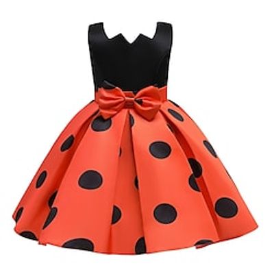 Fairytale Princess Flower Girl Dress Theme Party Costume Girls' Movie Cosplay Cosplay Halloween Red Orange Dress Halloween Carnival Masquerade Polyester World Book Day Costumes miniinthebox