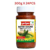 Priya Bittergourd (Karela) Pickle In Oil 300g Pack of 24