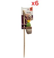 FOFOS Yellow Flower Cactus Wand Cat Toy (Pack Of 6)