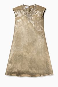 V-Neck Dress with Embroidery Detail