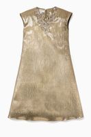 V-Neck Dress with Embroidery Detail - thumbnail