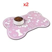 Cozy Paws Bone-Shaped Quick Dry Pet Feeding Mat -11.8X15.7inch (Pack of 2)
