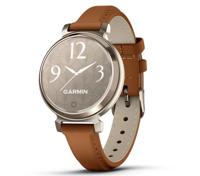 Garmin Lily 2 Classic, Cream Gold with Tan Leather Band