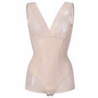 Women Sexy Deep V One Piece Shapewear Breathable Mesh Under Hook Shapewear