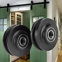 1pc Barn Sliding Door U Groove Wheel Heavy Duty Cabinet Window Pulley Runner Roller Hardware Smoothy Quiet Sliding Door Track Perfect For DIY Barn Door 75mm OD 15mm Bore miniinthebox - thumbnail