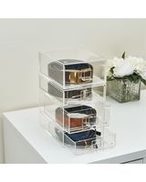 HS Vanity Stackable Acrylic Small Drawer Set of 2 Clear