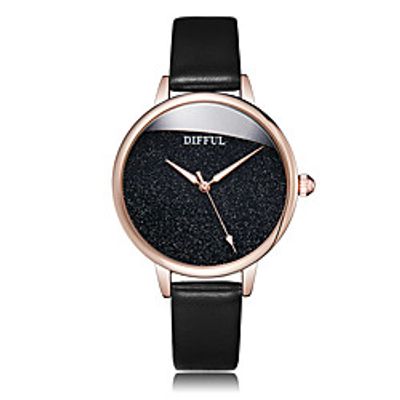 fashion glitter starry sky dial exquisite female watch leather waterproof quartz watch miniinthebox