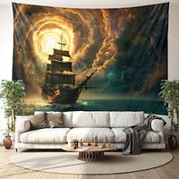 Pirate Ship Hanging Tapestry Wall Art Large Tapestry Mural Decor Photograph Backdrop Blanket Curtain Home Bedroom Living Room Decoration Lightinthebox - thumbnail