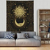 Tarot Divination Wall Tapestry Art Decor Blanket Curtain Hanging Home Bedroom Living Room Decoration Mysterious Bohemian Celestial Moon Sun miniinthebox - thumbnail