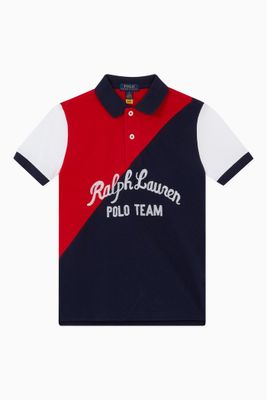Contrast Polo T-shirt in Knit Mesh Contrast Polo T-shirt in Knit Mesh
