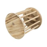 Trixie Hay Manger Roll With Lid For Small Pets Brown - 20X23Cm