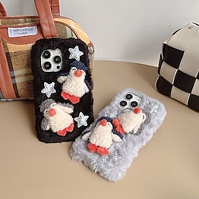 Phone Case For iPhone 15 Pro Max iPhone 14 13 12 11 Pro Max Plus Novelty Back Cover Shockproof Plush TPU Plush miniinthebox