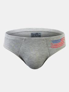 Sexy Printing Cotton Soft Breathable Sweat Absorbing U Convex Pouch Briefs for Men