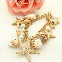 Women's Chain Bracelet Classic Fashion Fashion Personalized Shell Bracelet Jewelry Gold For Holiday Beach Lightinthebox