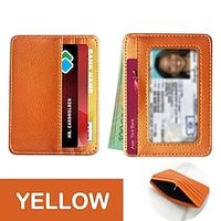 Credit Card Holder Wallet PU Leather Name Card Holder Transparent Pocket Single Compartment for Women Men miniinthebox - thumbnail