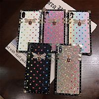 Luxury Glitter Love Bee Phone Case For Apple Back Cover iPhone 12 Pro Max 11 SE 2020 X XR XS Max 8 7 Shockproof Dustproof Bling Square Back Cover miniinthebox - thumbnail