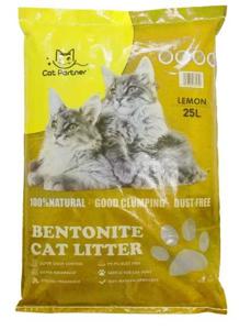 Cat Partner Bentonite Dust Free Clumping Litter 25L - Lemon