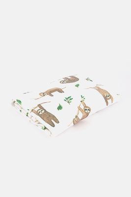 Toddler Noah Fitted Crib Sheet 108 x 72 cm  White