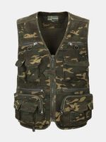 Outdoor Sport Photographic Fashion Camouflage Fishing Multi Pockets Vest for Men
