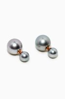 Akila Duo Pearl Earrings in 18kt Rose Gold Akila Duo Pearl Earrings in 18kt Rose Gold