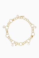 Twisted Links Pearl Choker in 18kt Gold-Plated Brass Twisted Links Pearl Choker in 18kt Gold-Plated Brass