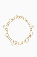 Twisted Links Pearl Choker in 18kt Gold-Plated Brass - thumbnail