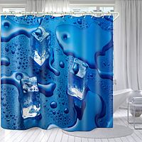 Refreshing Series Digital Printing Shower Curtain Shower Curtains  Hooks Modern Polyester New Design Lightinthebox - thumbnail