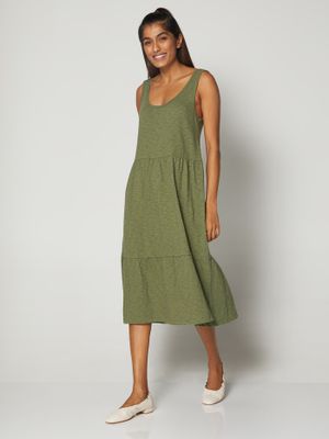 Sleeveless Tiered Midi Dress Sleeveless Tiered Midi Dress