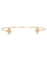 Gold Paved Stars Open Bangle - thumbnail