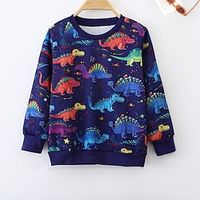 Toddler Boys Sweatshirt Pullover Graphic Long Sleeve Crewneck Children Top Outdoor Sweatshirt Adorable Daily Red Navy Blue Royal Blue Spring 7-13 Years Lightinthebox - thumbnail