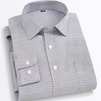 Men's Light Pink Light Blue Black Long Sleeve Stripe Shirt Collar All Seasons Office  Career Daily Wear Clothing Apparel Print Lightinthebox - thumbnail