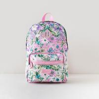 Sensazioni Floral Print Backpack with Zip Closure