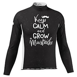 21Grams Men's Long Sleeve Cycling Jersey Spandex Polyester Black Bike Jersey Top Mountain Bike MTB Road Bike Cycling Quick Dry Moisture Wicking Breathable Sports Clothing Apparel  Athleisure Lightinthebox